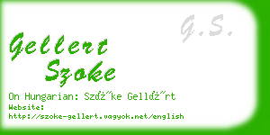 gellert szoke business card